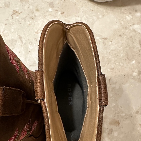 ROPER GIRLS' JULIET VINTAGE FAUX LEATHER EMBROIDERED WESTERN BOOT -
SNIP TOE - Picture 7 of 11